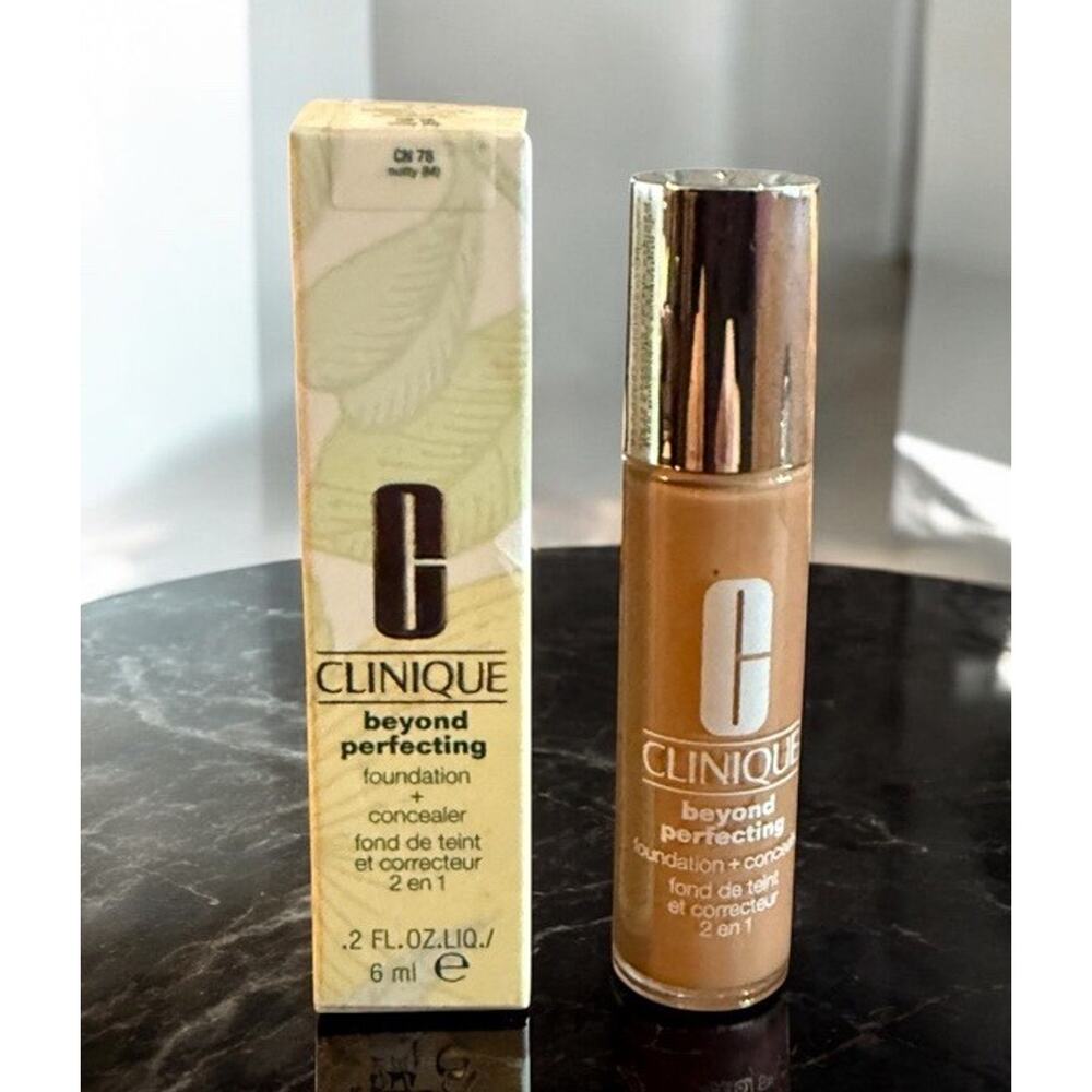 CLINIQUE Beyond Perfecting CN 78 NUTTY Foundation + Concealer (Travel Size) NIB